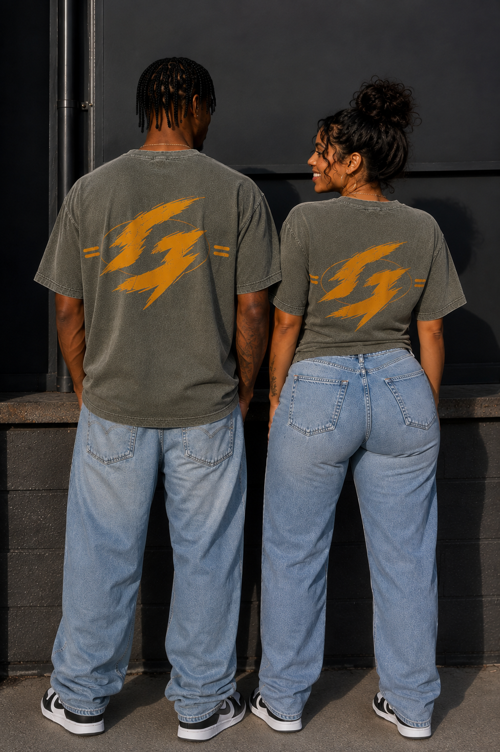 Grindaholic Worldwide League Tee — Moss/Orange