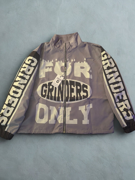 For Grinders Only Windbreaker Jacket - Black/Grey Edition