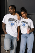 Grindaholic Worldwide League Tee – White / Blue / Black
